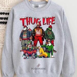 Thuglife Christmas Sweatshirt, Christmas Movies, Friends Gifts